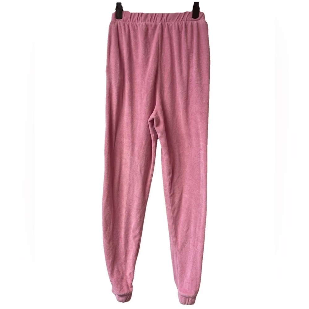 Zara French Terry Pink High Waisted joggers with pockets Size S - Picture 2 of 3